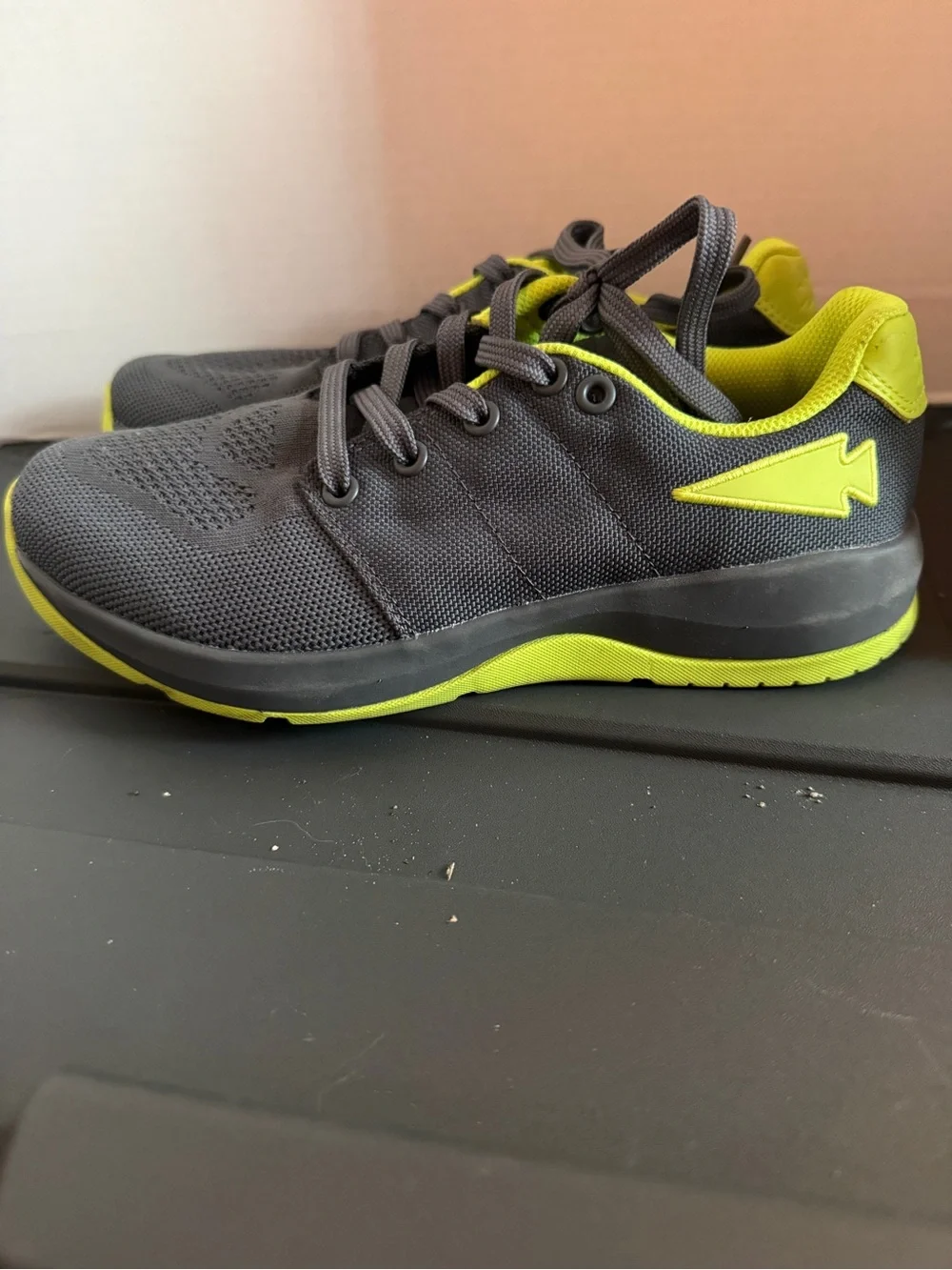 Woman’s Ballistic Trainers Athletic shoes in wolf Grey and Acid Lime